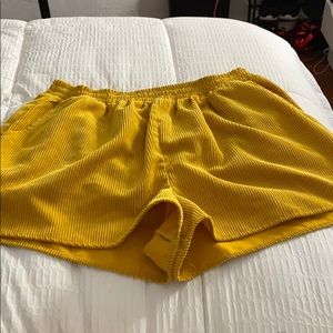 Mustard shorts